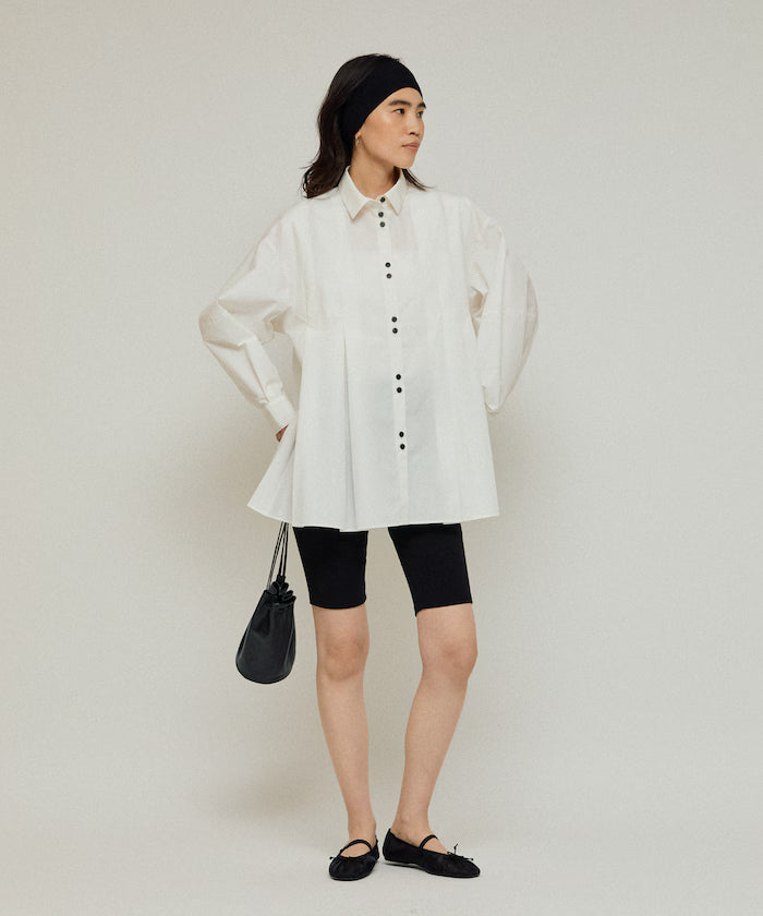 Box Stack Balloon Sleeve Long Sleeve Shirt