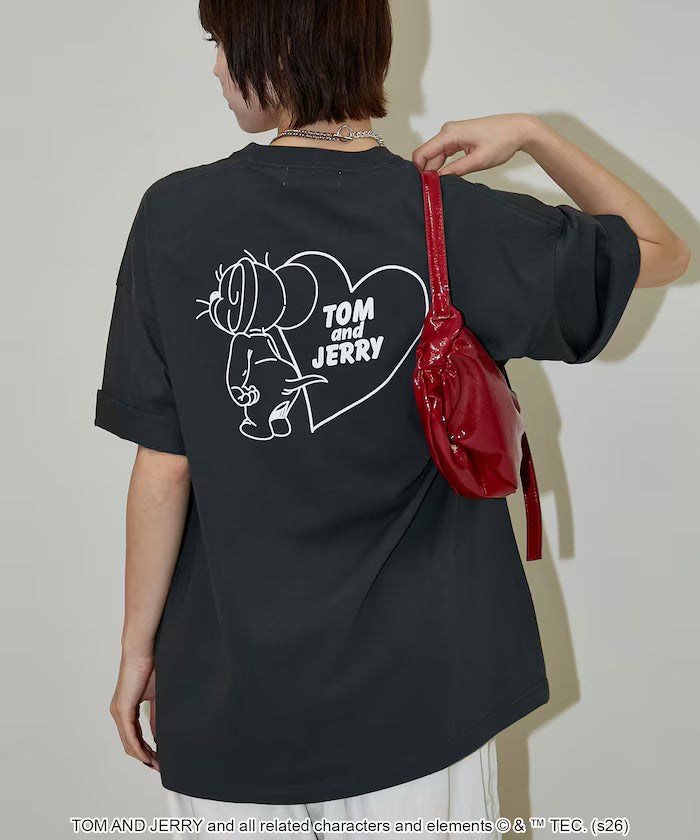 <Functional Material> TOM AND JERRY Heart Graphic T-Shirt Limited Edition