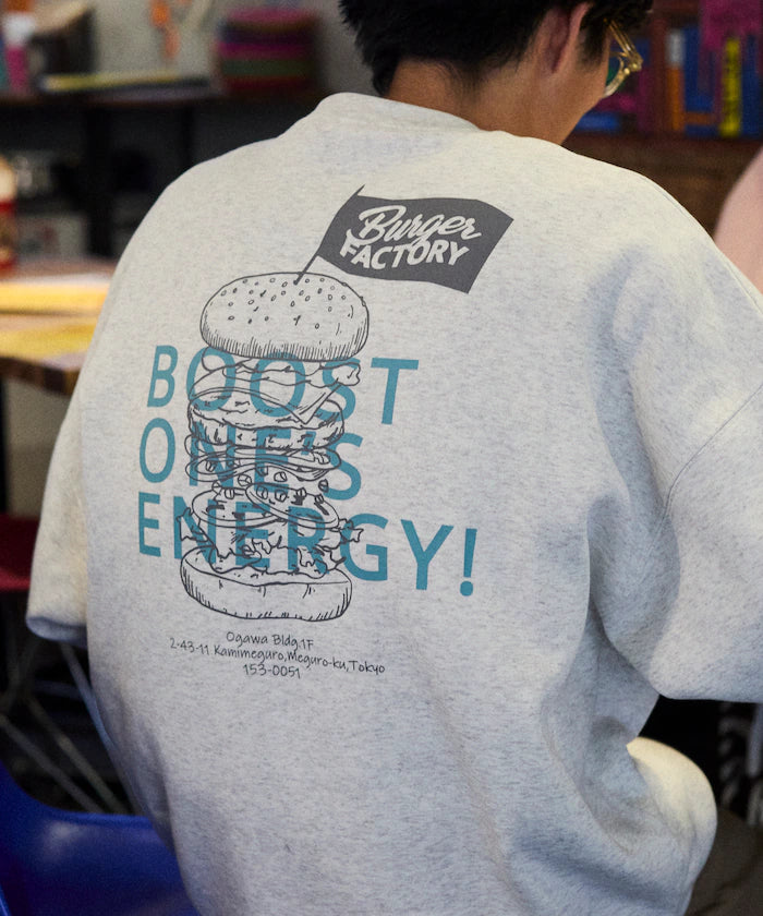 Burger Factory x FREAK'S STORE / Burger Factory Limited Edition Big Silhouette Back Print Crew Neck Sweatshirt [Limited Release]