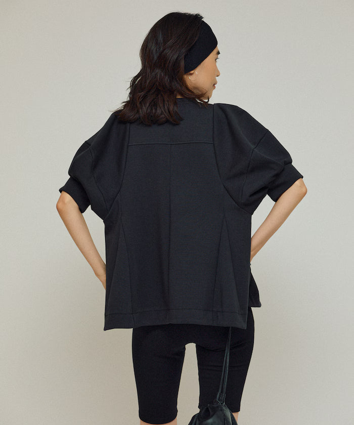 Cardigan with Peplum and Puff Sleeves