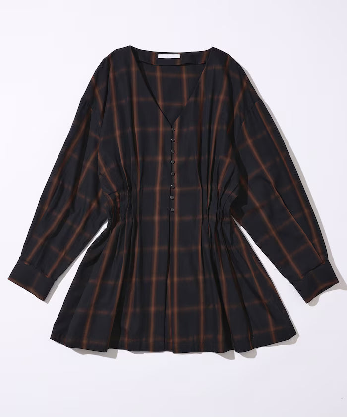 Ombre Check Tuck Shirt / Tunic
