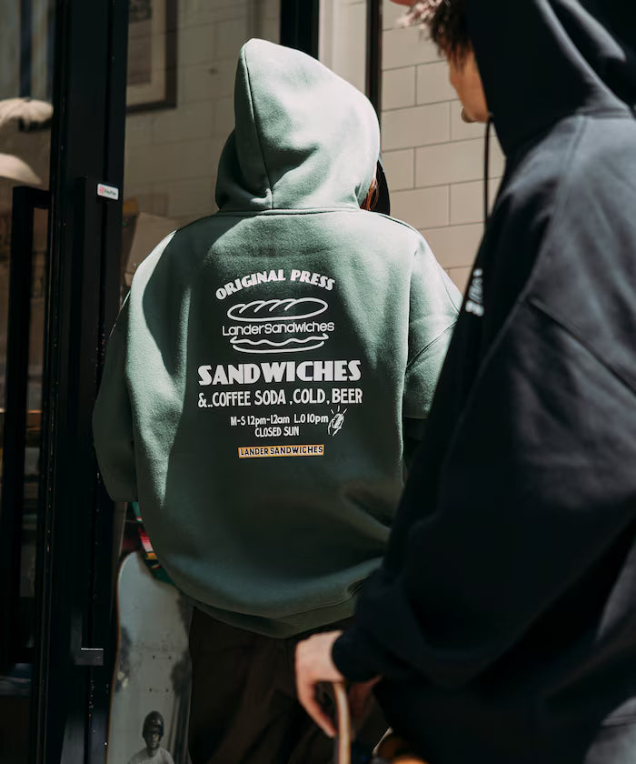 LANDER SANDWICHES×FREAK'S STORE/LANDER Limited Big Silhouette Back Print Sweat Hoodie 【Limited Release】