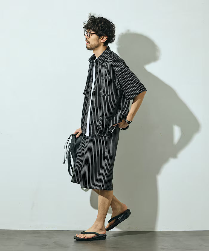 Spindle Stripe Short Sleeve Shirt / Compatible with Setup