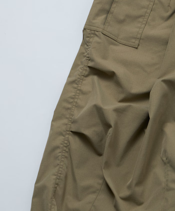 Quick Dry Fabric Wide Silhouette Poly Ripstop Cargo Pants/UV Cut/Quick Dry 【Limited Release】