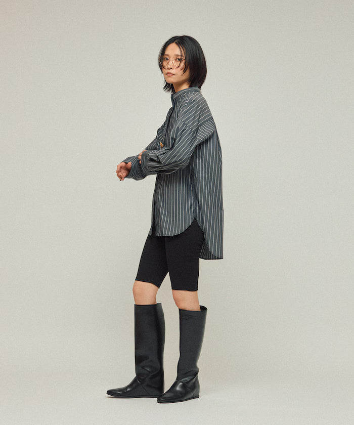 Oversized Long Sleeve Brooch Shirt
