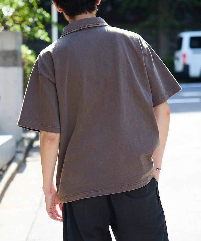 HEAVY WEIGHT/Heavyweight Pigment Short Sleeve Polo Shirt/T-shirt/10.5 oz