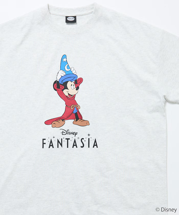 DISNEY/Mickey Mouse 'Fantasia'/Crew Neck Print T-Shirt 【Limited Edition】 - Ash Gray