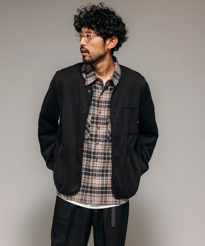 Relaxed Fit Knit Fleece Cardigan