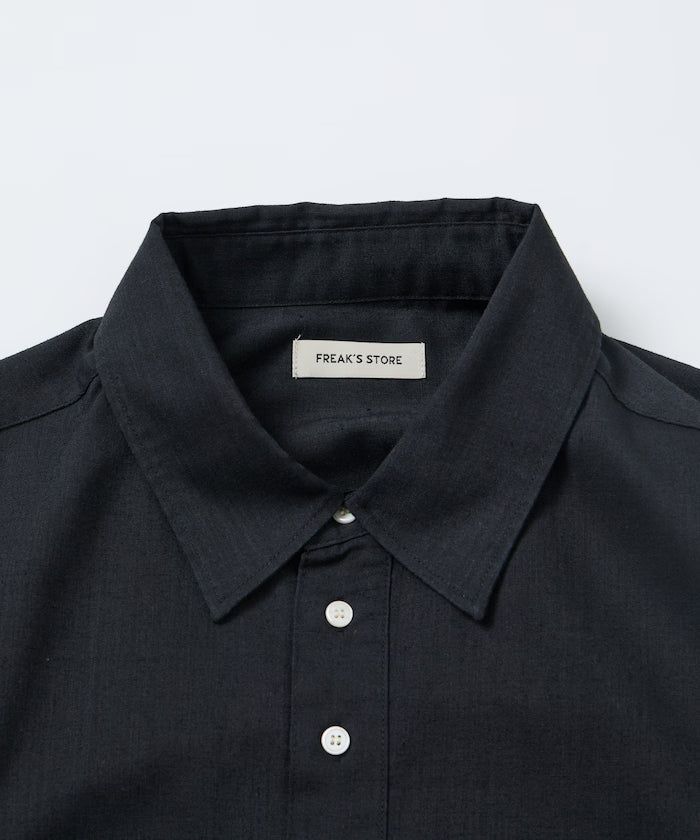 Relax Fit Relax Fit Linen Mix Polo Collar Shirt [Limited Edition]