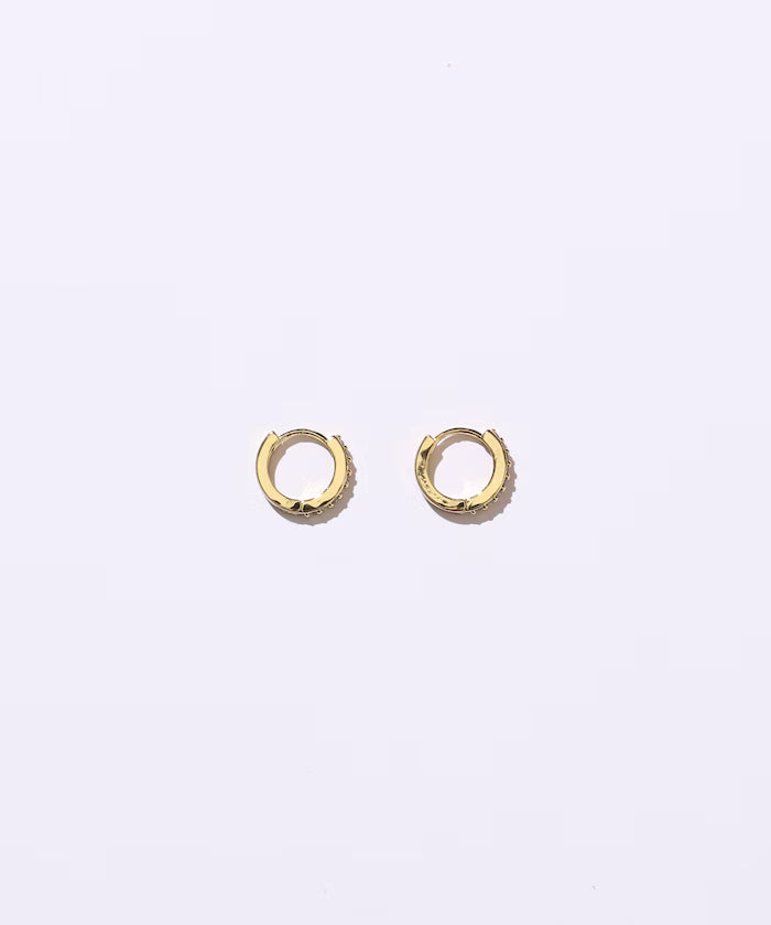Stone Hoop Earrings / For Both Ears