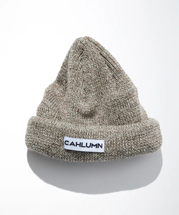 Wool Rib Beanie - Beige