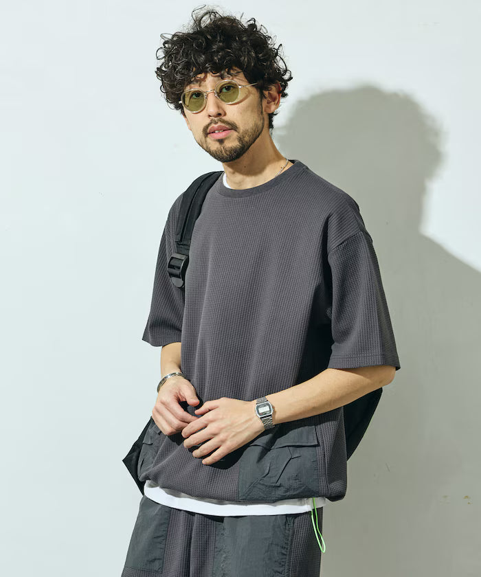 Side Pocket Spindle Tech Thermal Short Sleeve T-Shirt / Big Silhouette