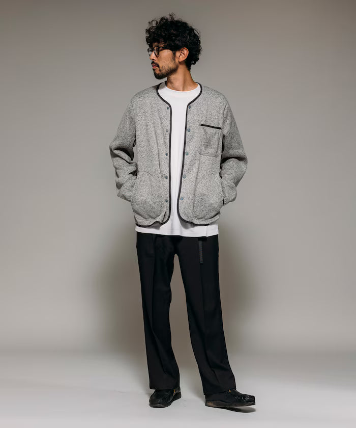 Relaxed Fit Knit Fleece Cardigan