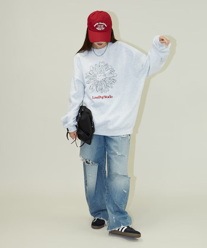 LOVE POP STUDIO FLOWER EMBROIDERY SWEAT【Limited Edition】