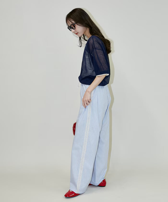 Washable linen color block henley neck knit top limited release