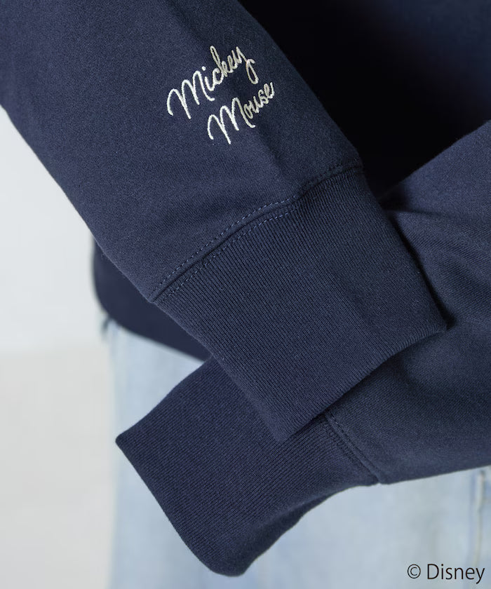 FREAK'S STORE×Ami Maeda/Disney/Mickey Mouse/Mickey Mouse/Flock Print Sweatshirt [Limited Edition]