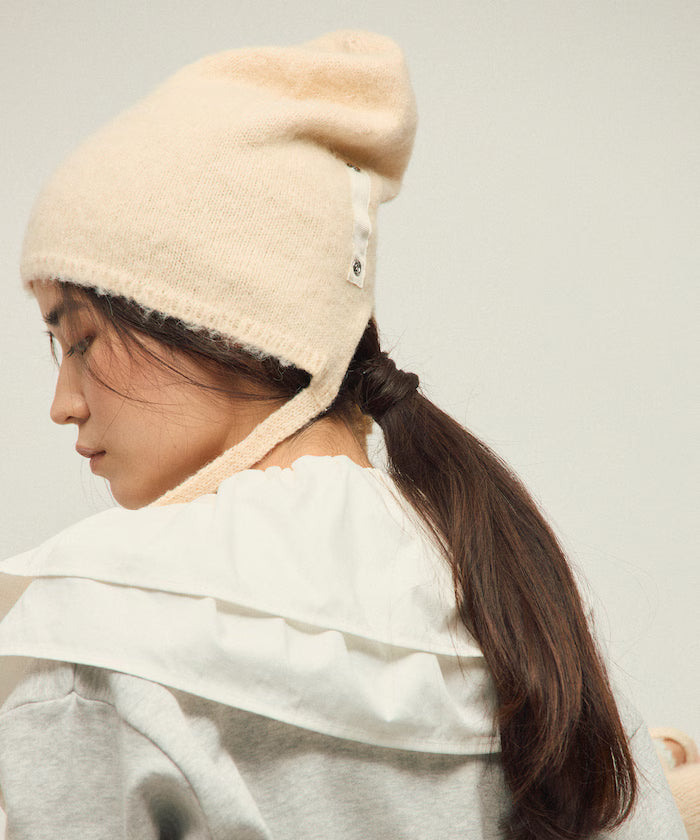 Alpaca Blend Multiway Knit Beanie - Off-White