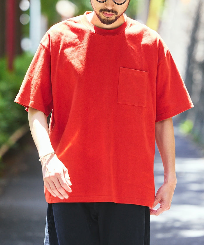 HEAVY WEIGHT/Heavy Weight Short Sleeve Crew Neck Pocket T-Shirt/10.5 ounces - Red
