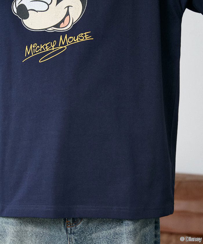 <Functional Material>Mickey Mouse Face T-Shirt Limited Edition