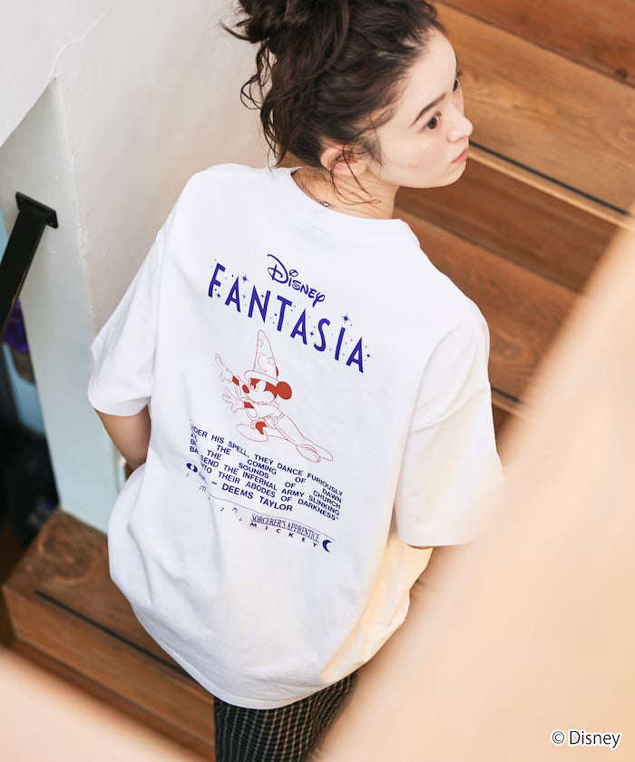 DISNEY/Mickey Mouse 'Fantasia'/Back Print Crew Neck T-Shirt [Limited Edition]