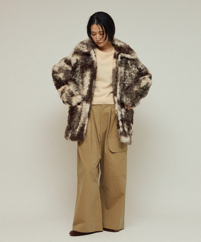 Fake Fur Mid-Length Coat / Fur Coat
