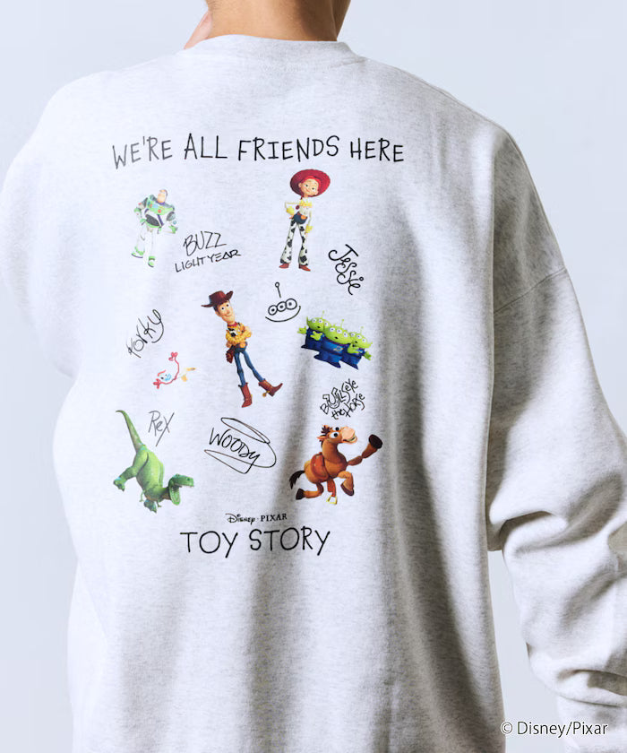 TOY STORY / Toy Story / Exclusive Back Print Crew Neck Sweat / RANDOM [Limited Edition] - Ash Gray