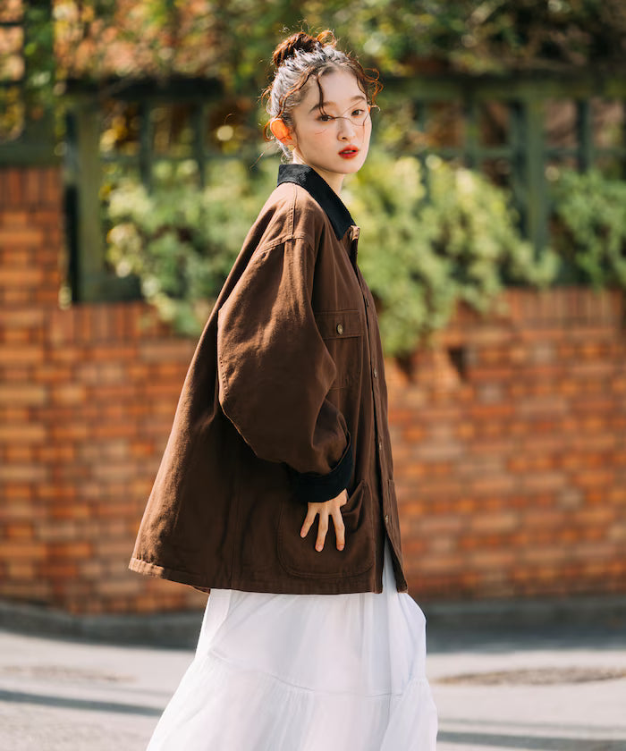 Big Silhouette Corduroy Switch Duck Coverall Jacket [Limited Edition]