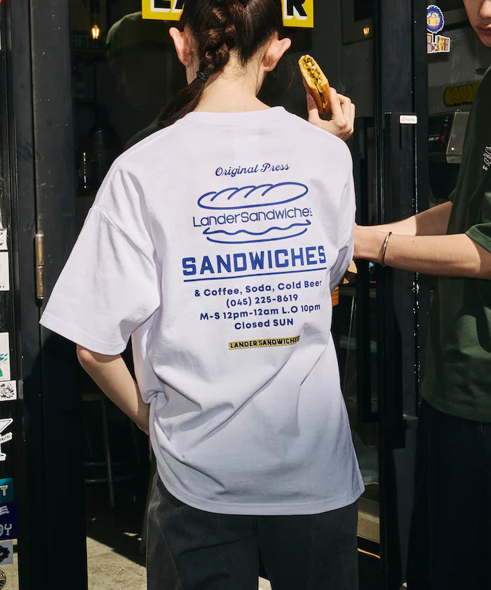 LANDER SANDWICHES×FREAK'S STORE/Lander Limited Edition Big Silhouette Back Print Crew Neck T-Shirt 【Limited Release】