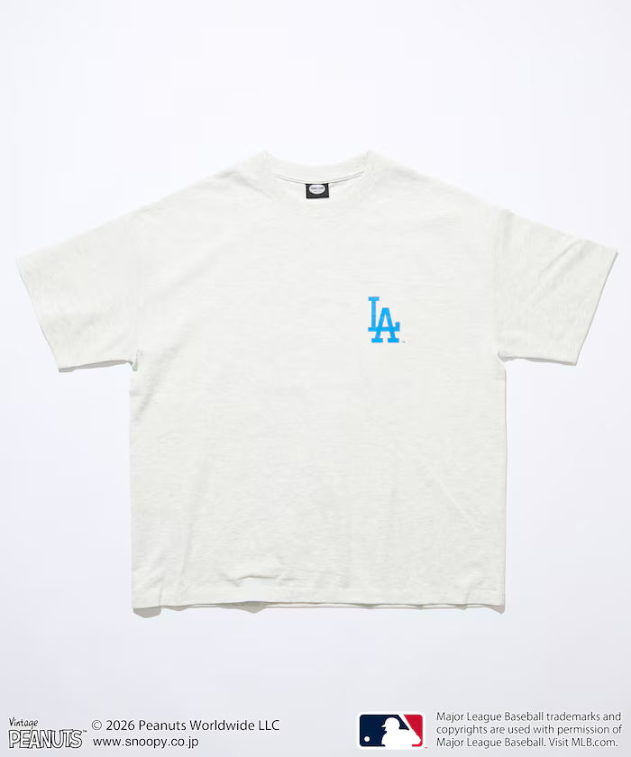 PEANUTS×MLB Exclusive Big Silhouette Back Print T-Shirt / DODGERS 【Limited Edition】