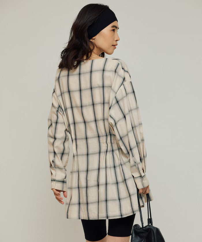 Ombre Check Tuck Shirt / Tunic