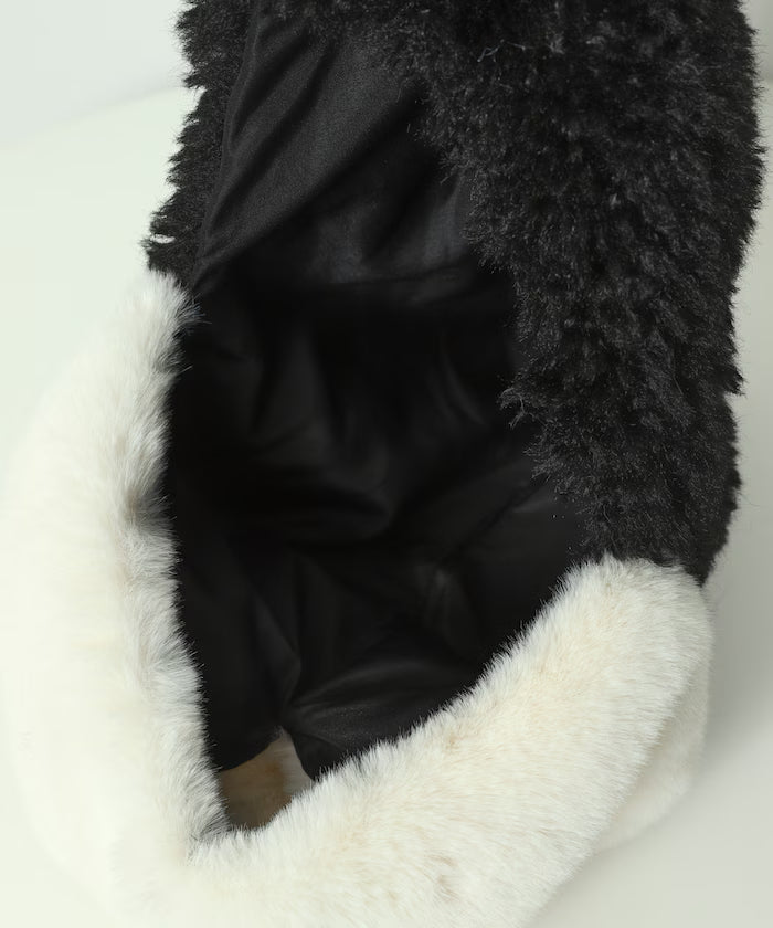 Faux Fur Combination Tote Bag