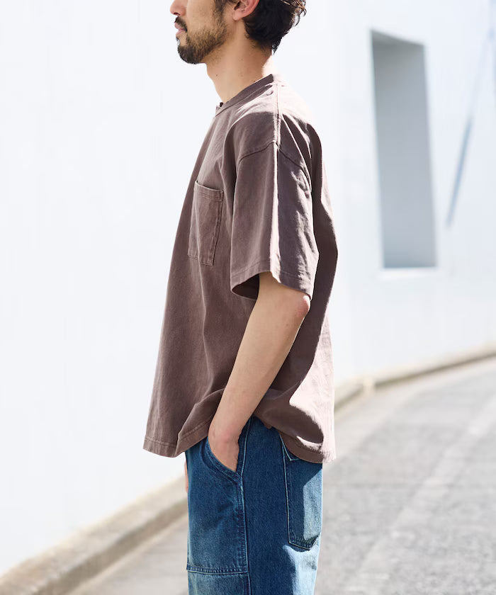 HEAVY WEIGHT/Pigment Dyed Short Sleeve Crew Neck Pocket T-Shirt/10.5 oz