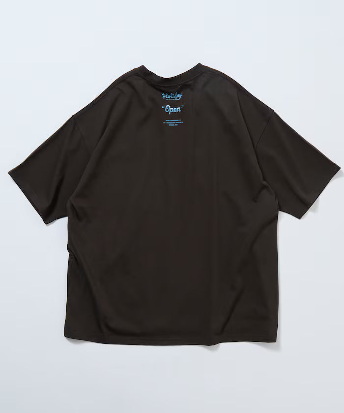 HOLIDAY ICECREAM×FREAK'S STORE Limited Edition Big Silhouette College Print Crew Neck T-Shirt