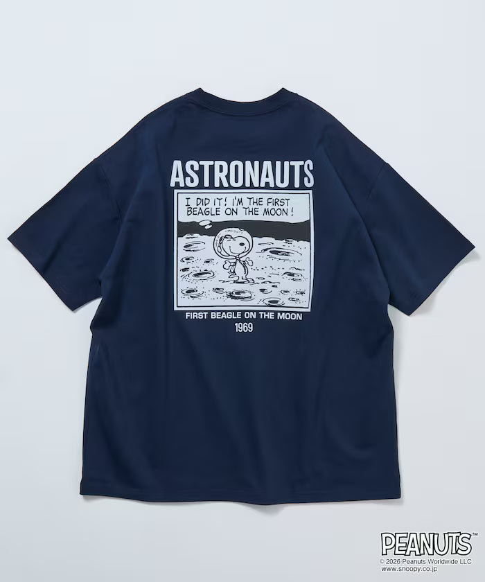 PEANUTS/Peanuts Exclusive Big Silhouette Back Print Crew Neck T-Shirt/ASTRONAUTS 【Limited Edition】