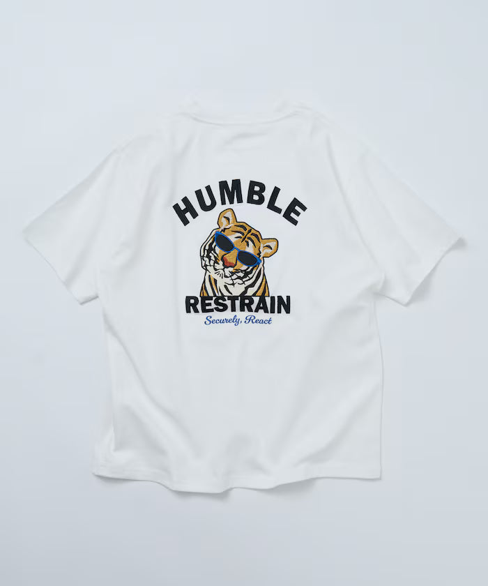 Big Silhouette Design Back Embroidery Crew Neck T-Shirt / TIGER 【Limited Edition】