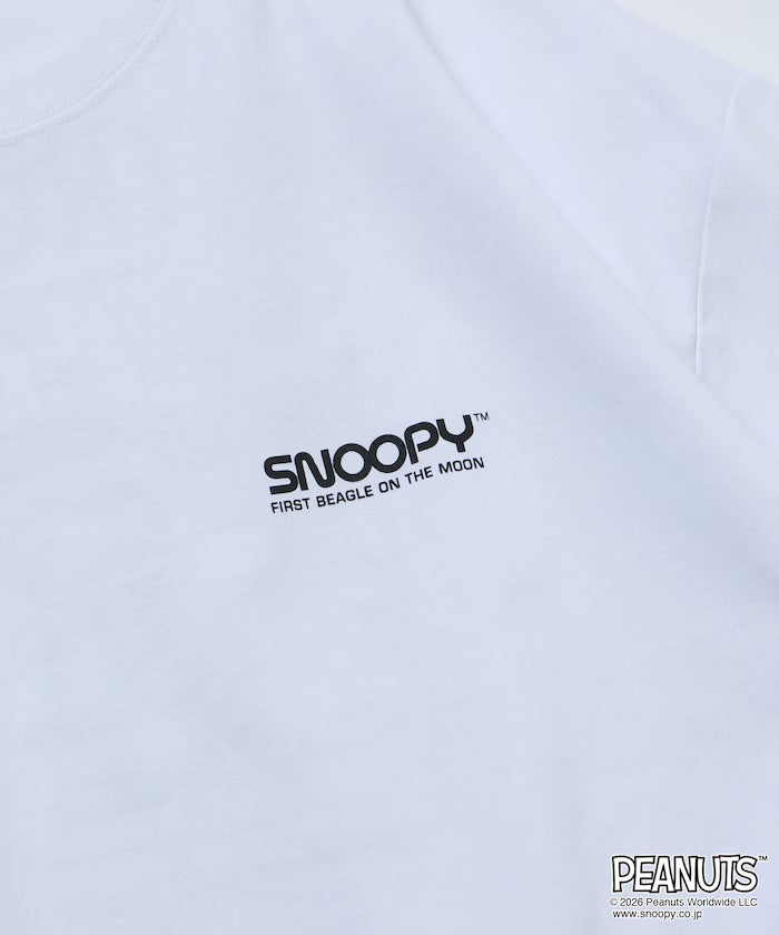 PEANUTS/Peanuts Exclusive Big Silhouette Back Print Crew Neck T-Shirt/ASTRONAUTS 【Limited Edition】