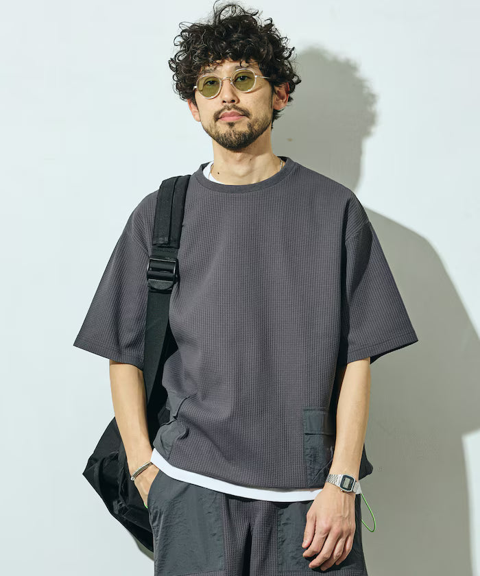 Side Pocket Spindle Tech Thermal Short Sleeve T-Shirt / Big Silhouette