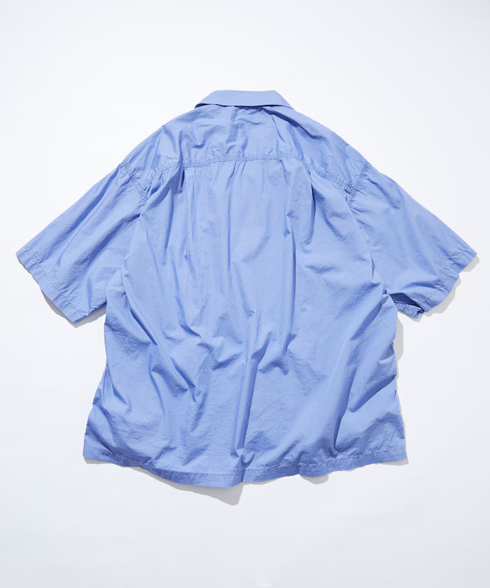 Magazine Pocket Chain Stitch Open Collar Shirt