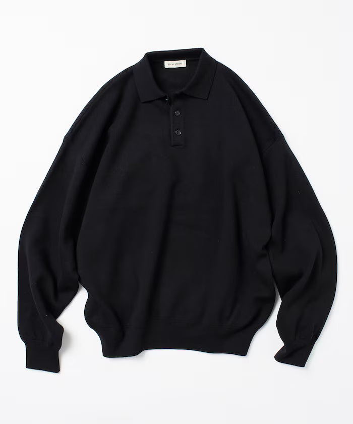 Relax Fit Relax Fit Sweat-like Polo Collar Knit [Limited Edition]