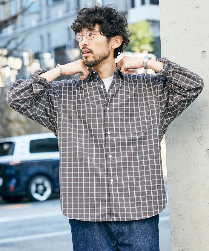 AIRDRY HIGH TECHYARN high-performance material broad regular color shirt long sleeve/quick-drying/heat shielding