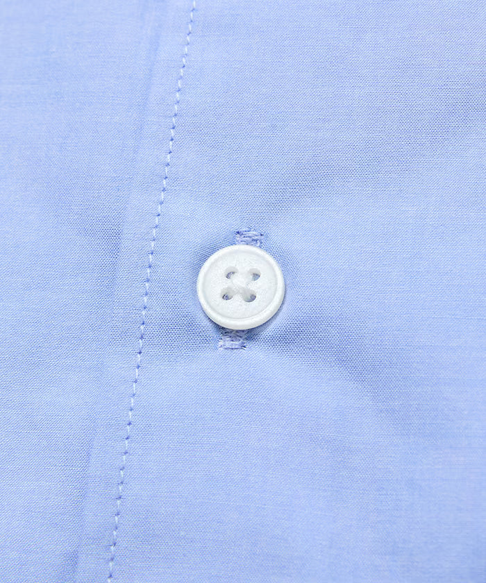 Wide silhouette spindle regular collar short sleeve shirt / hem code [limited edition]