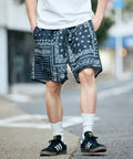 Cotton Nylon Packable Easy Shorts [Limited Edition] - Black Bandana