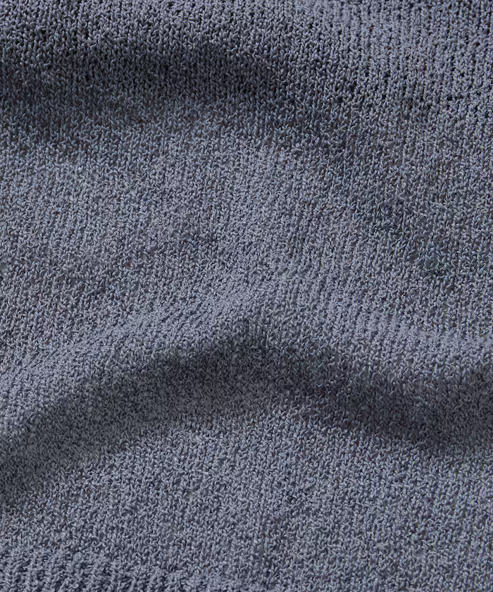 Dry Touch Boucle Yarn Knit Polo Shirt