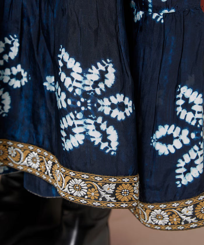 Shibori Print Tiered One Piece