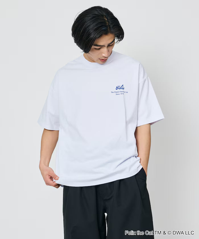 Limited Edition FELIX THE CAT Big Silhouette Back Print Crew Neck T-Shirt