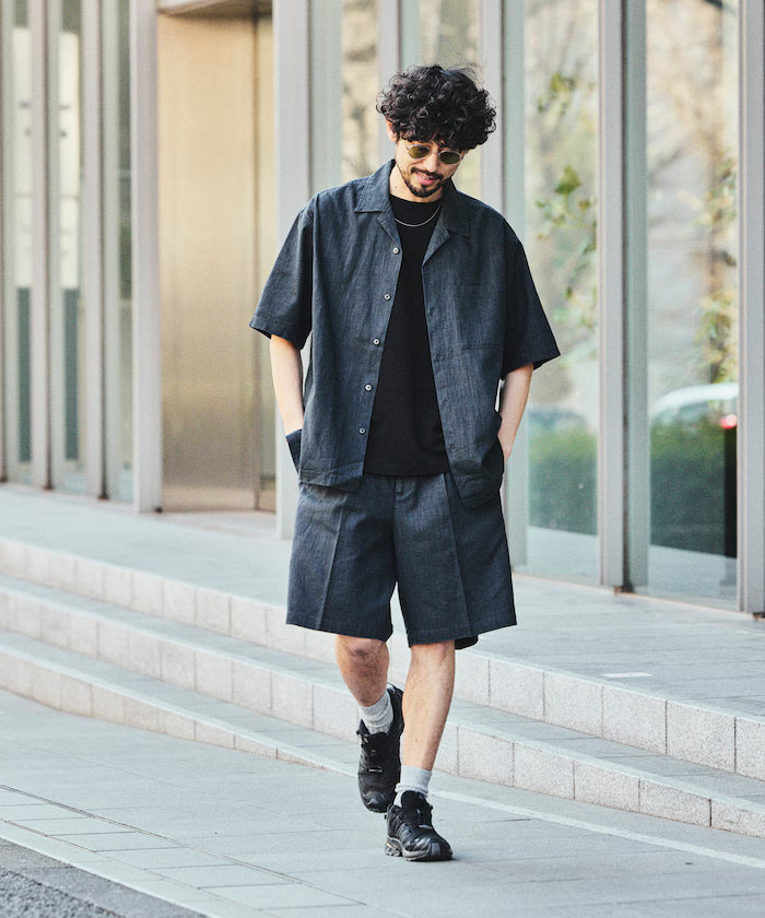 LINEN COTTON EASY SHORT PANTS
