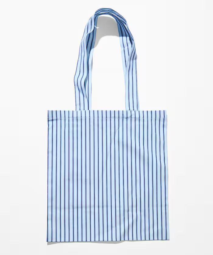 Stripe Print Canvas Tote Bag