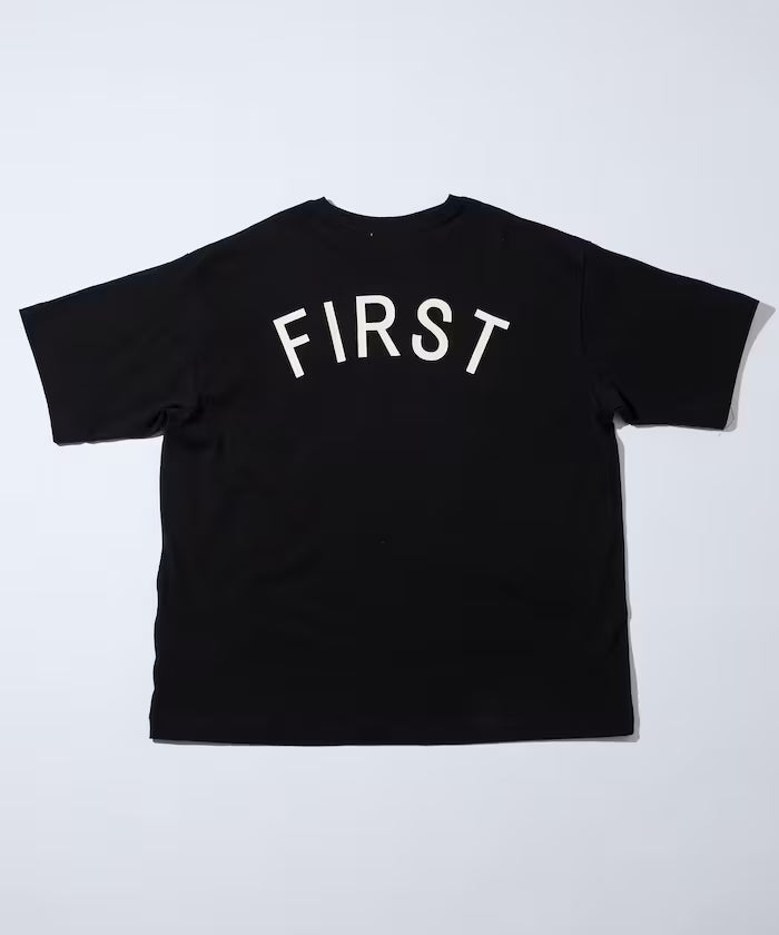 6 oz Front Logo Embroidered Crew Neck T-Shirt / Back Print T-Shirt PRINT ROUND FIRST
