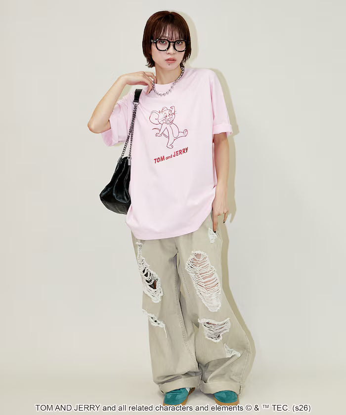 <Functional Material> TOM AND JERRY Graphic T-Shirt Limited Edition