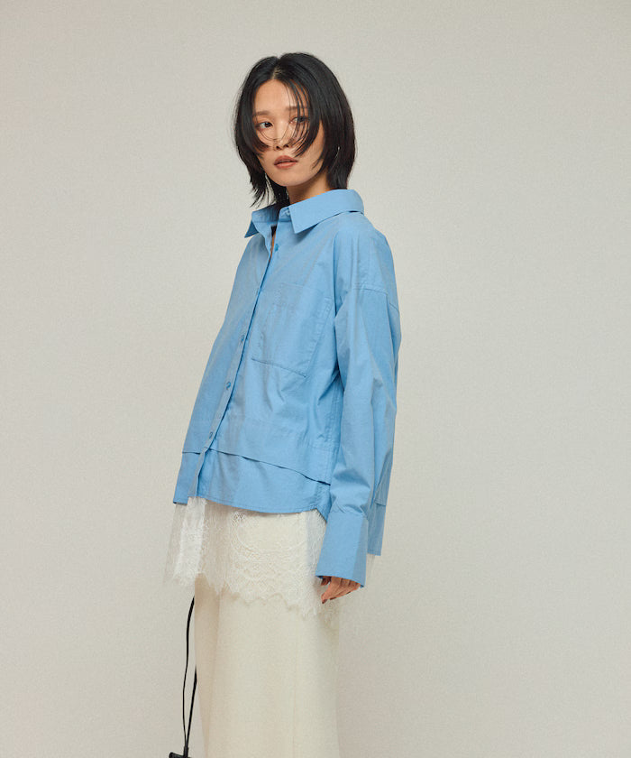 Oversized Lace Layered Shirt